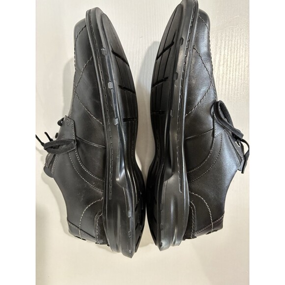 Clarks Gessler Oxford Lace Men's Leather Casual Shoe Size 12W Black Leather - Picture 7 of 11